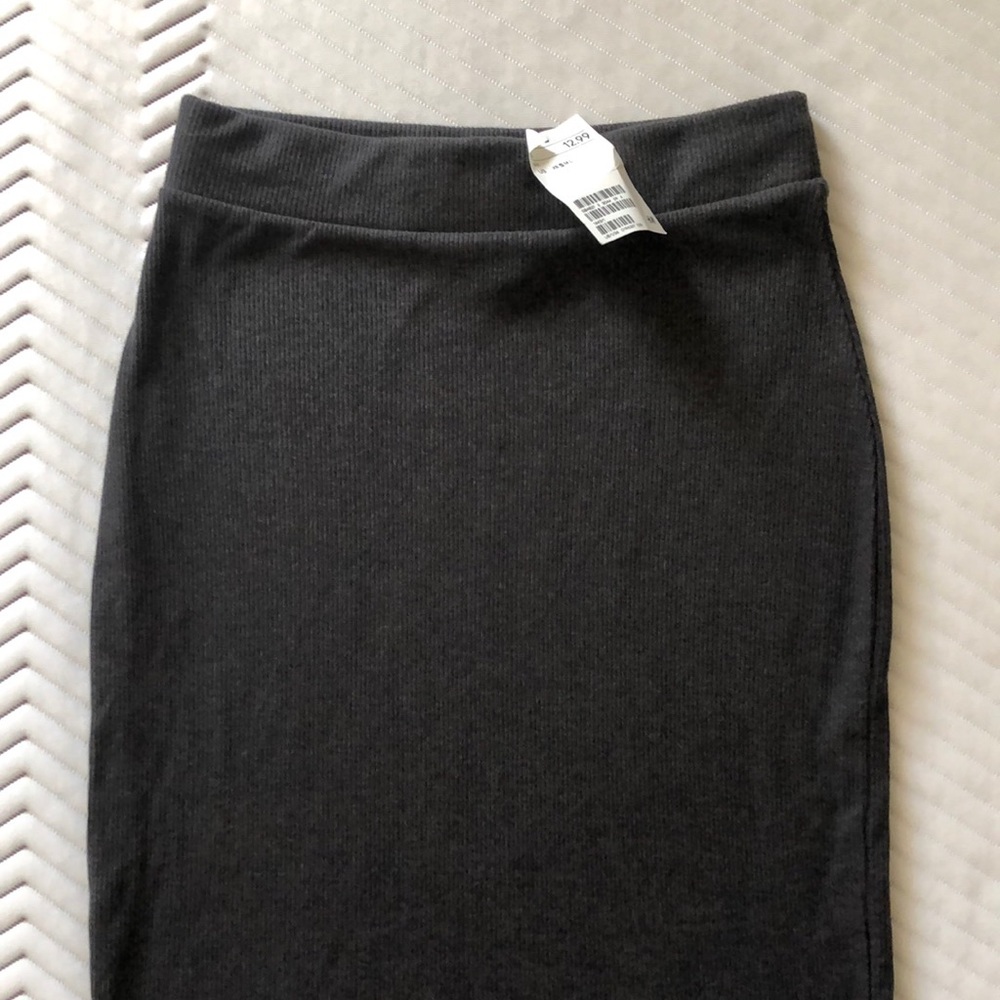 High waisted midi skirt